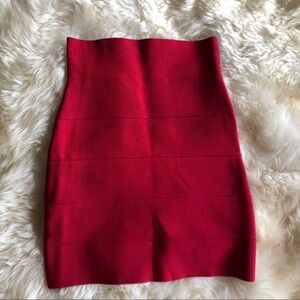 Bcbg red bandage skirt